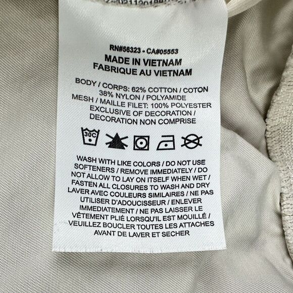 Nike Bomber Jacket Mens Large Cream Essentials Full Zip Lightweight Sportswear* - Picture 15 of 16